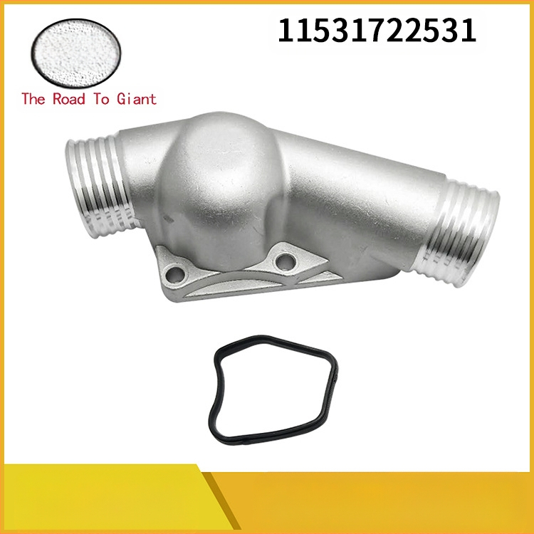 Automašīnas termostata korpuss, kas piemērots BMW termostata korpusam 11531722531, sudraba caurules korpuss