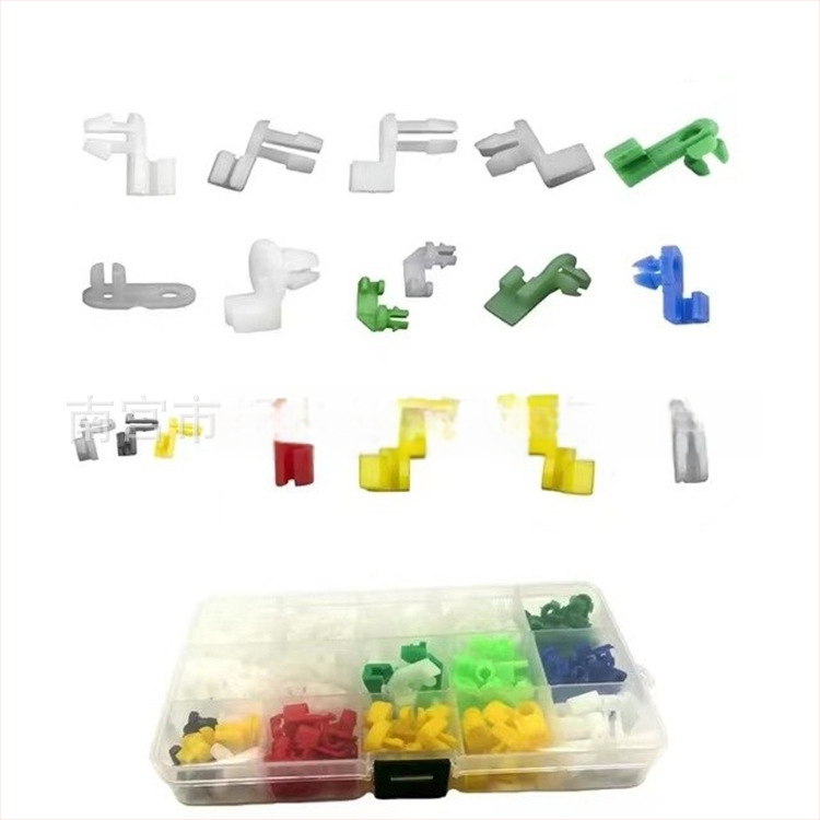 160 vnt. dėžutėje esanti spynos sagtis tinka durų spynos svirties sagtims, visų rūšių plastikinėms tvirtinimo detalėms, nailono tvirtinimo detalėms, stūmimo tipo kniedėms.