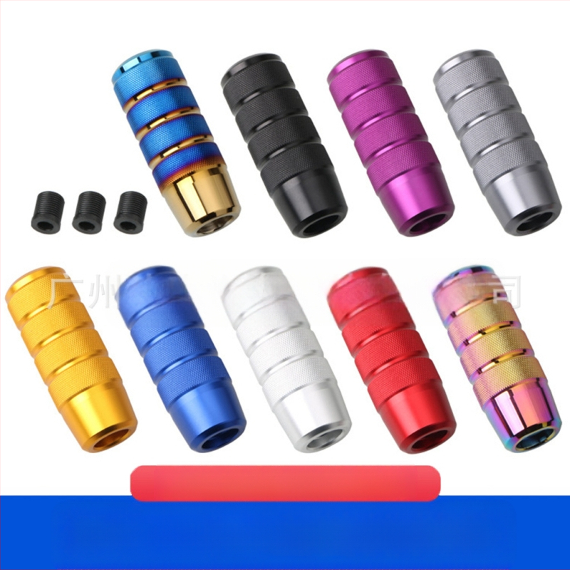 Uue auto isiksuse kaunistuse modifikatsioon 9,5 cm rihveldatud käigukasti pea matt värviline alumiiniumsulamist universaalne vöötarvikud