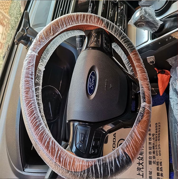 100 de bucăți de huse de volan din plastic pentru reparații și întreținere auto, huse de volan de unică folosință pentru reparații auto