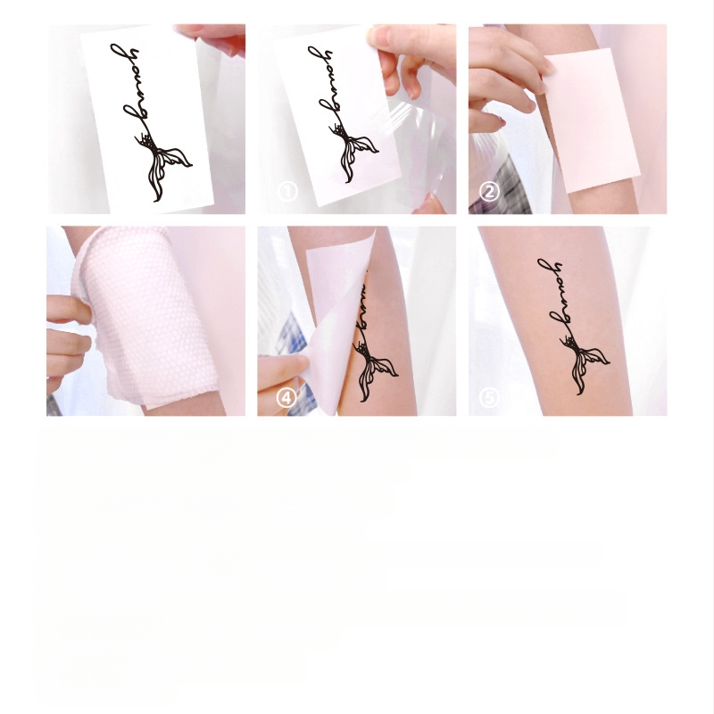 Angļu burtu tetovējuma uzlīme Sieviešu augstas klases Sense Ins maza, svaiga un forša, maza figūra, ūdensizturīga, sviedru izturīga, ilgstoša tetovējuma uzlīme