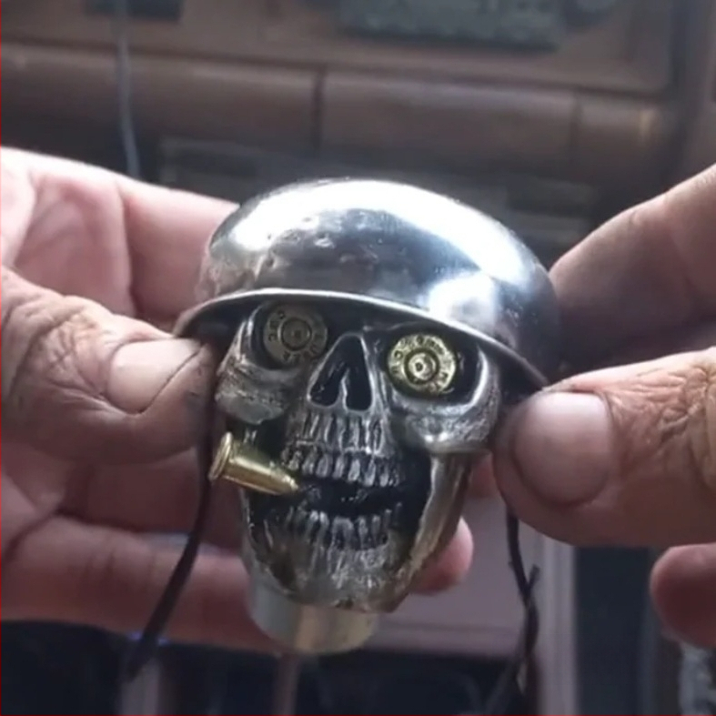 Tarpvalstybiniai populiarūs „Amazon Skullsoldiergrip“ kaukolės kareivio automobilio pavarų rankenos sintetinės dervos papuošalai