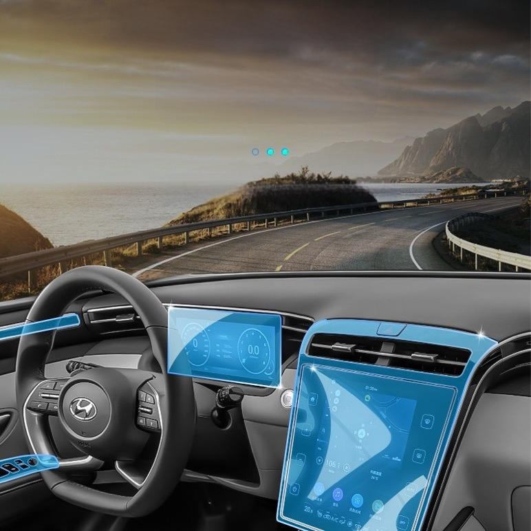 2021 m. modernus penktos kartos „Tucson l“ automobilio salono dekoravimo centrinės konsolės lipdukas interjero plėvelės modifikacija, speciali