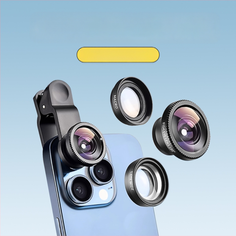 Tehase hulgimüügi HD mobiiltelefoni universaalne objektiiviklamber kalasilma lainurk-makro kolm ühes selfie