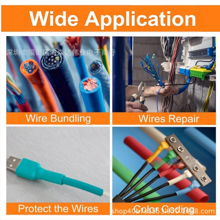 580 бр. термосвиваема изолационна втулка за тръбички, огнеупорна, електротехник, домашно окабеляване, цветна термосвиваема тръба