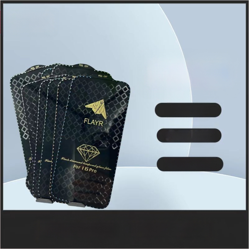 Taikoma „Apple 16 Flash Diamond“ grūdinto stiklo plėvelei, apsaugančiai nuo dulkių ir inkrustuotai deimantais, 3D HD stereo „Apple 15promax“ viso ekrano plėvelei.