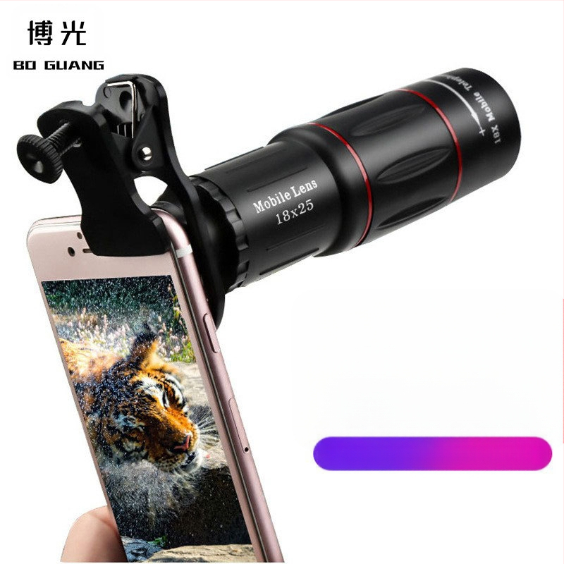 Gamyklinis lauko kelionių monokulinis teleskopas 18X25 „Concert HD“ nešiojamas mobiliojo telefono teleobjektyvas su išoriniu objektyvu