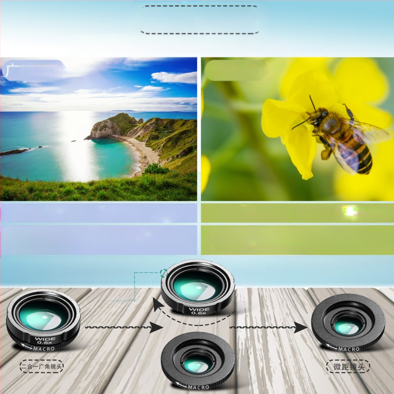 Mobiliojo telefono teleskopo galvutė Didelės raiškos teleobjektyvas Tiesioginis vaizdo įrašas Koncertas Žvejyba Plataus kampo makro didelės galios objektyvas