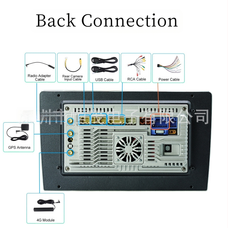 Pārrobežu jauns Android Qualcomm piemērots universālam 9 collu 10 collu centrālās vadības navigācijas automašīnas radio ārējai tirdzniecībai