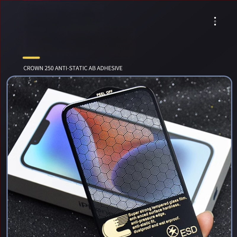 Didelio aliuminio didelio lanko grūdinto plėvelė Apple 16pro neporėtai, dulkėms atspariai, 13pro, apsaugančiai nuo spaudimo, kraštams 14, King Kong mobiliojo telefono plėvelei