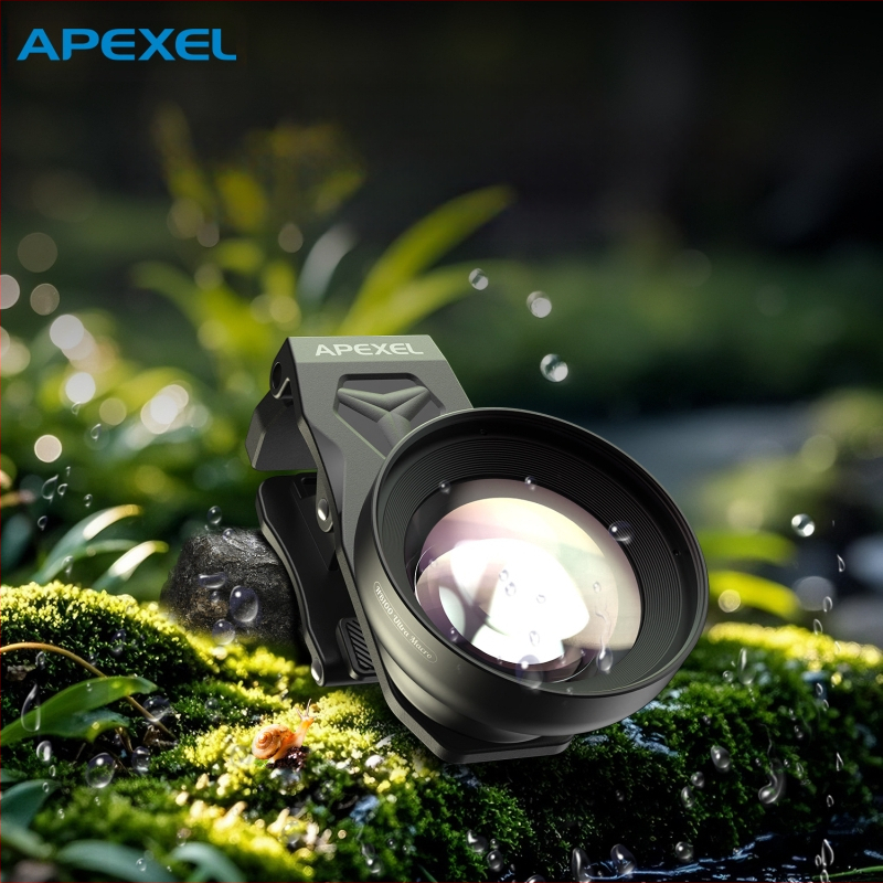 „Apexel“ naujasis „Ba Wei“ mobiliojo telefono makro objektyvas su HD AF „Lotus“ danga ir profesionaliu papuošalų identifikavimu fotografuojant lauke.