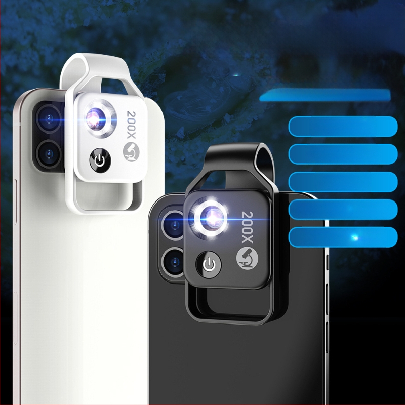 APEXEL 200 reižu palielināmais stikls Bērnu mikroskops Rotaļlietu zinātne Bioloģijas zinātnes eksperiments Pārnēsājams Mobilā tālruņa objektīvs