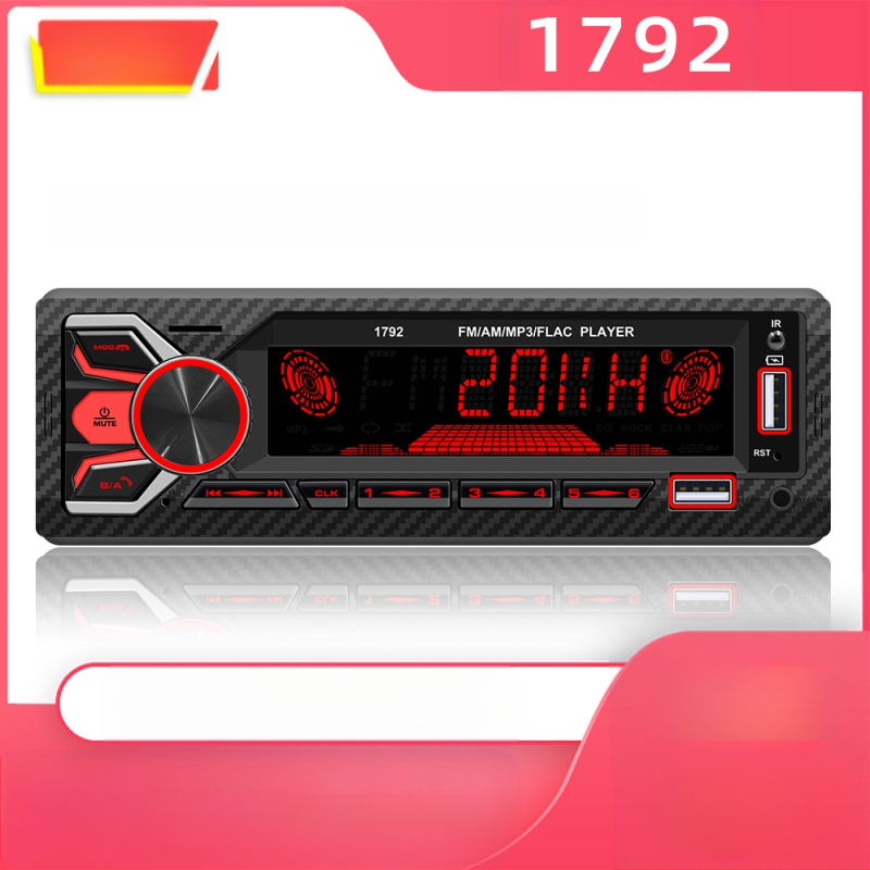 Novi dvostruki Bluetooth auto radio s jednom osovinom, univerzalni višenamjenski šareni svjetlosni auto MP3 player