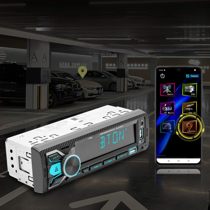 Jauns divkāršs Bluetooth vienas vārpstas automašīnas kartes radio universāls daudzfunkcionāls krāsains viegls automašīnas MP3 atskaņotājs