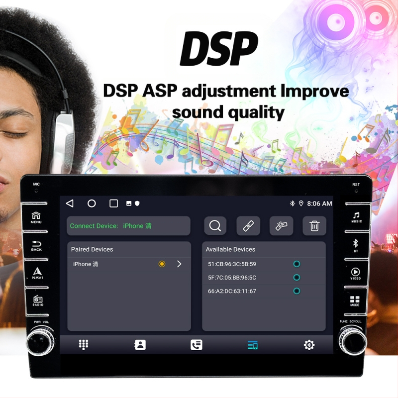 Pārrobežu Android 13 lielais ekrāns ar divu pogu IPS HD komplektu, rāmja resursdators, bezvadu CarPlay, Android Auto