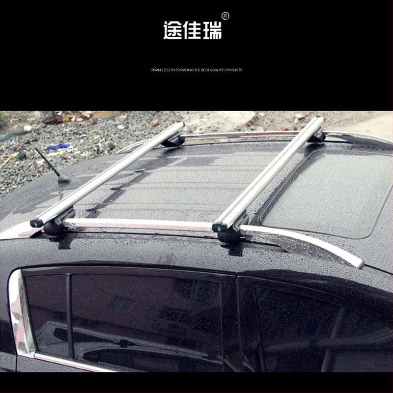 Visureigio stogo bagažinė, neutrali, automobilio bagažo lentyna, bagažo dėžė, skersinė, aliuminio lydinys, su užraktu