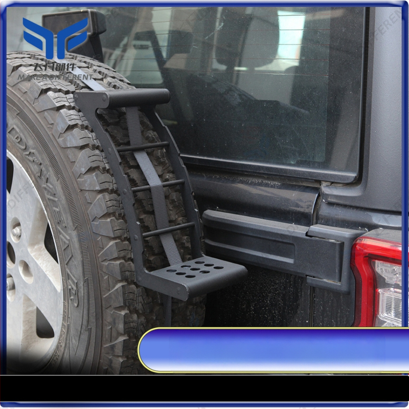 Tinka visureigių transporto priemonių tipo galinių padangų laipiojimo kopėčioms, visureigių atsarginių padangų laiptinėms, atsarginių padangų pagalbinėms įlipimo kopėčioms