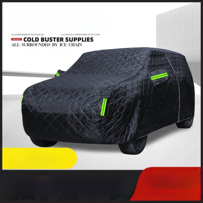 Medvilninis automobilio uždangalas, pilnas uždangalas, sustorintas, speciali apsauga nuo saulės, šilumos izoliacija, apsauginis nuo saulės uždangalas, universalus juodas apsauginis nuo saulės automobilio uždangalas