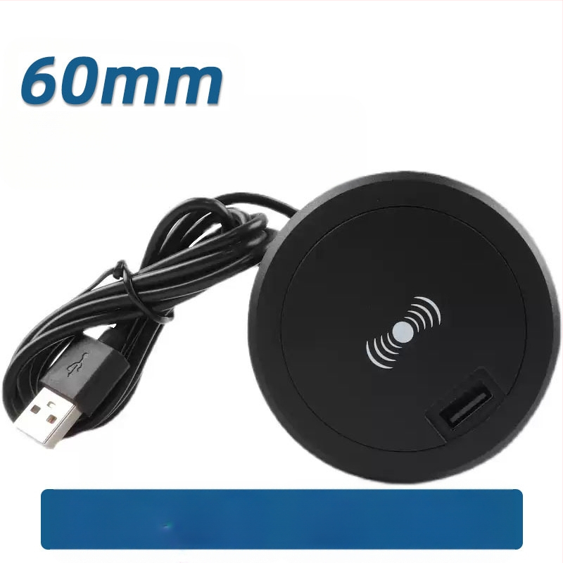 Pārrobežu ekskluzīvs viedās mājas iebūvēts skrūvējama vāciņa USB bezvadu lādētājs 5W/10W/15W (pēc izvēles)