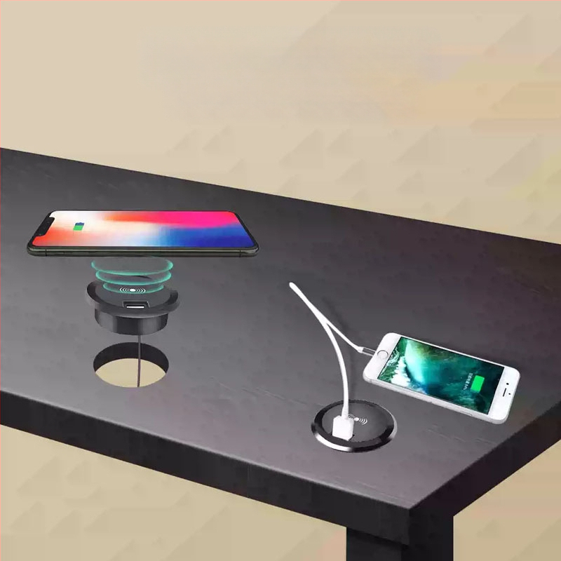 Pārrobežu ekskluzīvs viedās mājas iebūvēts skrūvējama vāciņa USB bezvadu lādētājs 5W/10W/15W (pēc izvēles)