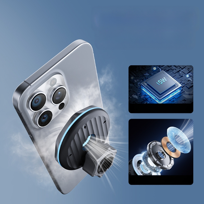 Naujas tarpvalstybinis belaidis automobilio įkrovimas mobiliojo telefono laikiklis su oro išleidimo anga, magnetinis „Magsafe“ universalus 360 laipsnių sukimasis.