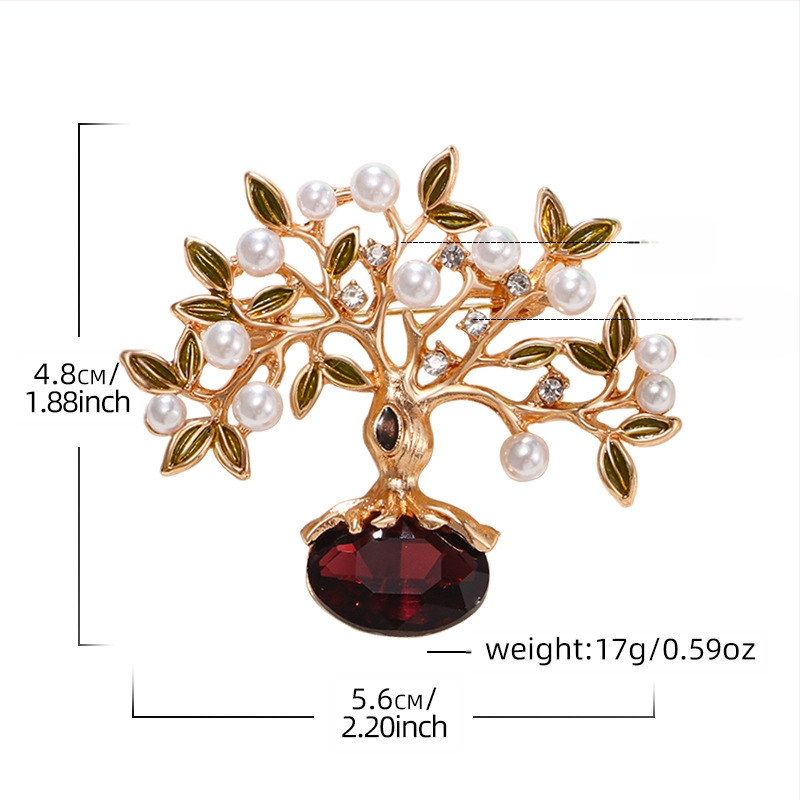 Naujo stiliaus krištolo medžio sagė, madinga retro lapų korsažo segtukas, paltų aksesuarai, didmeninė prekyba sandėlyje