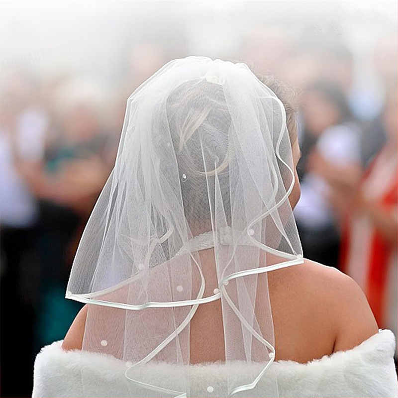 Vestuvinio šydo perlų dekoracija perlų raštu, lauko vestuvinio šydo svoris, dvipusis magnetinis šydas su perlų raštu