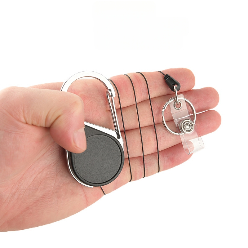 Teleskoop-võtmehoidja, kergesti tõmmatav pandla, kõrge tagasilöögiga võtmehoidja, kadumisvastane vargusvastane nailonköis, mägironimispandla