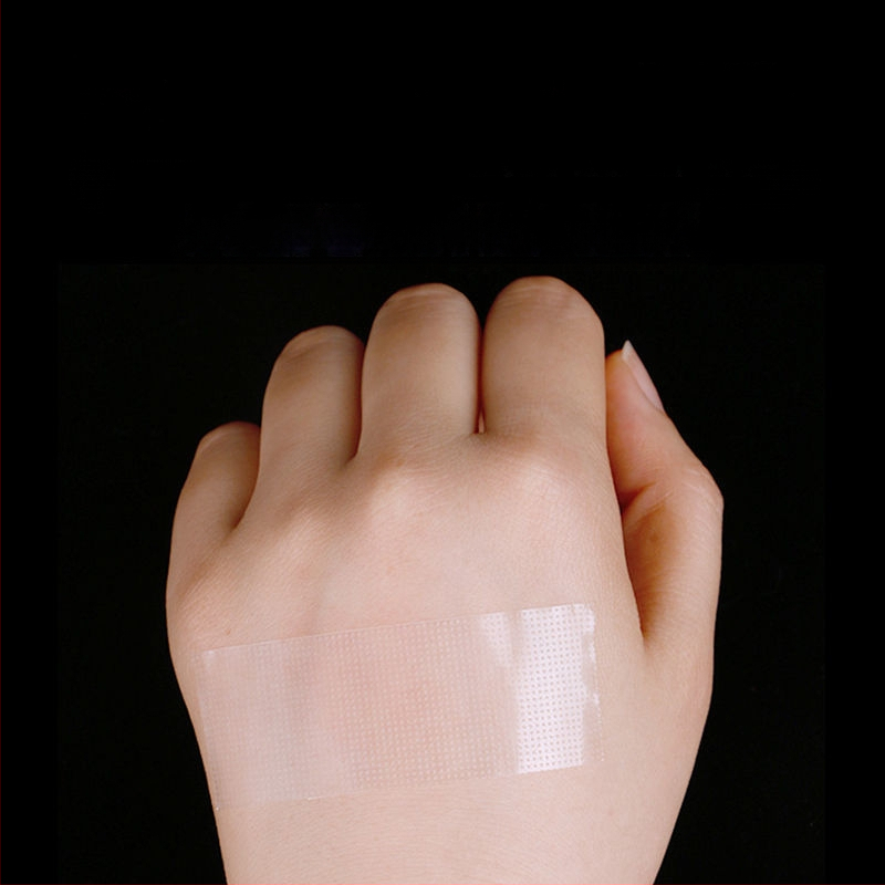 Medicininė PE permatoma juosta, kvėpuojanti ir rankomis plėšoma, medicininė hipoalerginė, 3 m ilgio, didelio klampumo, hipoalerginė, jautri slėgiui juosta, ritinėlis