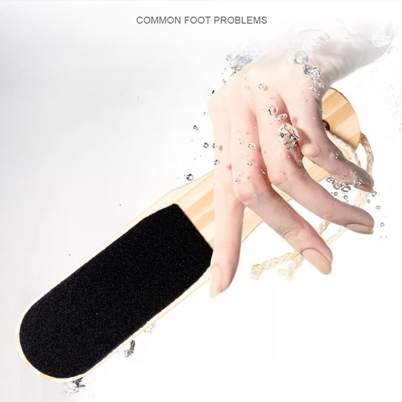 Koka divpusējs pēdu skrubis skaistumkopšanas saloniem, pēdu pīlingam, mājas pedikīram un atmirušās ādas noņemšanai, rūpnīcas vairumtirdzniecība