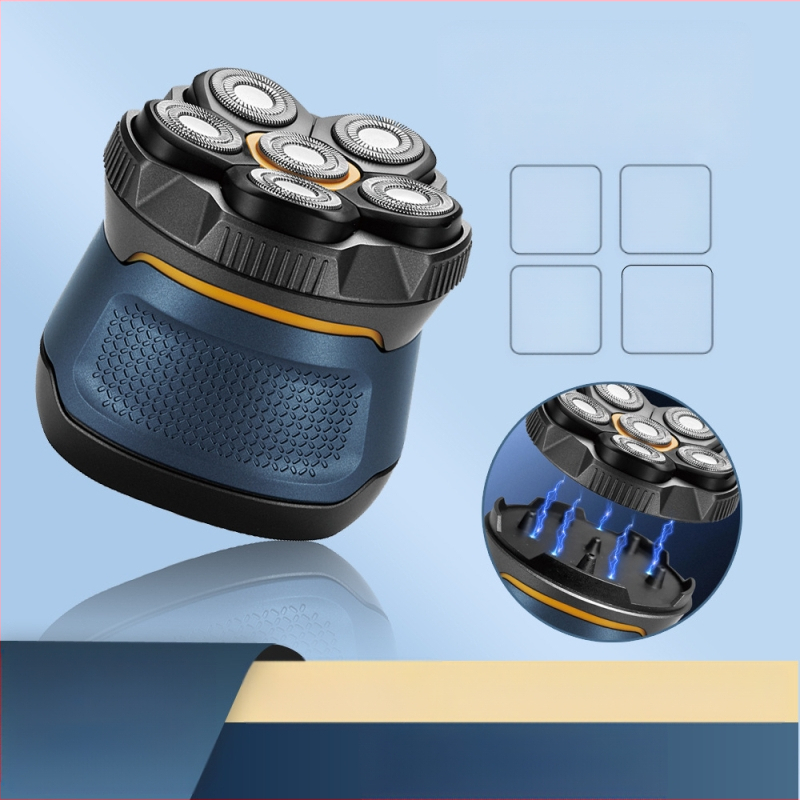 2025. gada Bald Head Artifact sešu asmeņu skūšanās speciāli izstrādāts vīriešu jaudīgs pašieskūšanās pliku matu griezējs