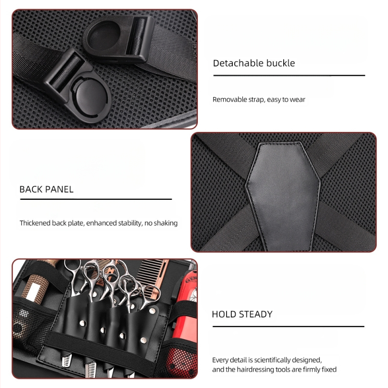 „Amazon“ naujas daugiafunkcis rinkinys, stilisto dirželis, krūtinės krepšys, žirklės, šukų krepšys, plaukų kirpimo laikiklis