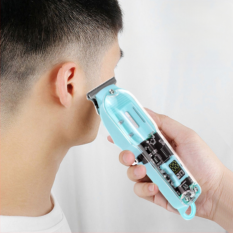 Pārrobežu mini profesionāls caurspīdīgs vīriešu eļļas galvas griešanas Mark elektriskais griezējs ar vieglu apgriešanu elektriskais matu griezējs