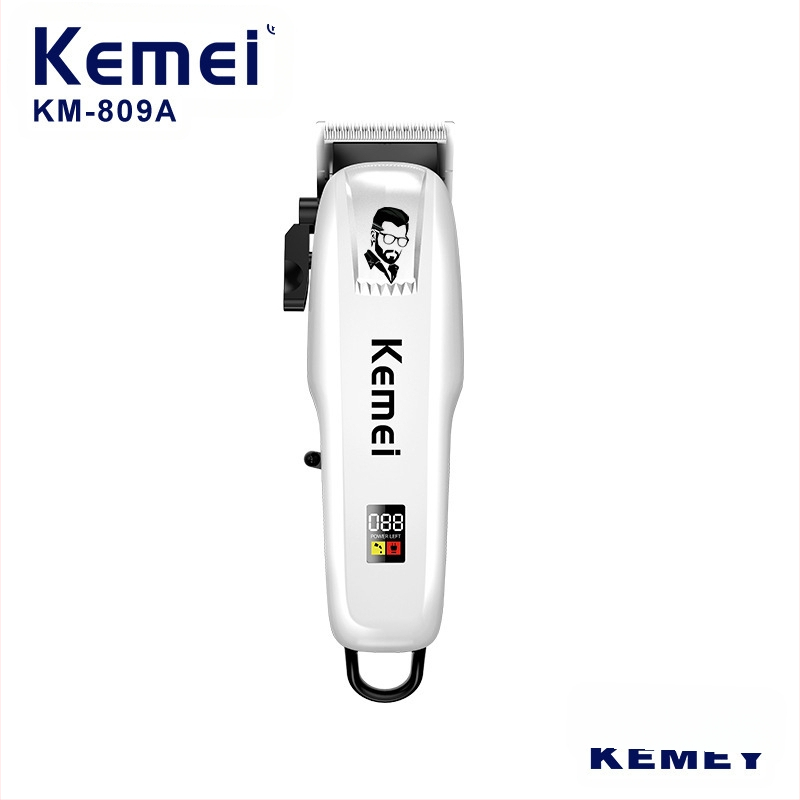 Kemei elektriskā matu griezēja KM-PG809AUSB jaudīga, ātri uzlādējama griezēja galviņa, regulējama LCD digitālā displeja profesionāla matu griezēja