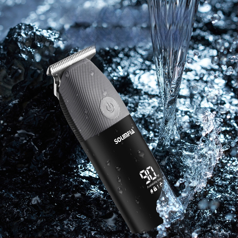 Pārnēsājams mini elektriskais matu griezējs LCD digitālais displeja ekrāns eļļas galvas griešanas šķēres mitrām un sausām skūšanās eļļas galvas šķērēm vairumtirdzniecībā