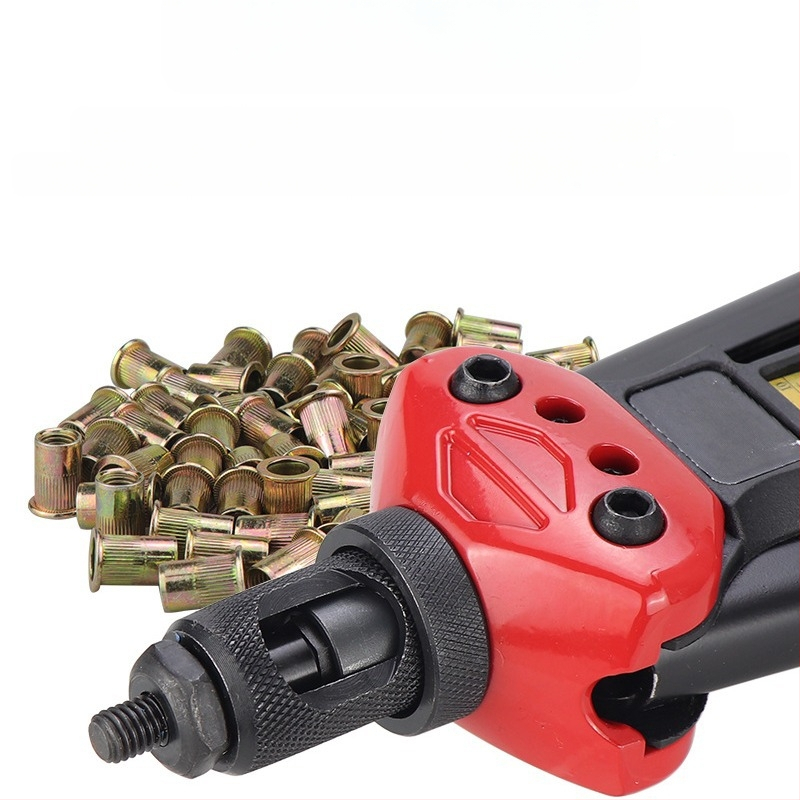 Трансграничен 16-инчов ръчен пистолет за омекотяване, метрични инчове, 12 спецификации, издърпване на нитова гайка, пистолет, куфар, гайка, костюм