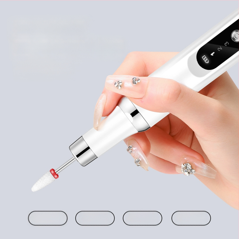 Nagų dailės elektrinis šlifuoklis mini nagų dailės nešiojamas rašytinis testas nagų šlifuoklis, įkraunamas nagų šlifuoklis, didmeninė prekyba