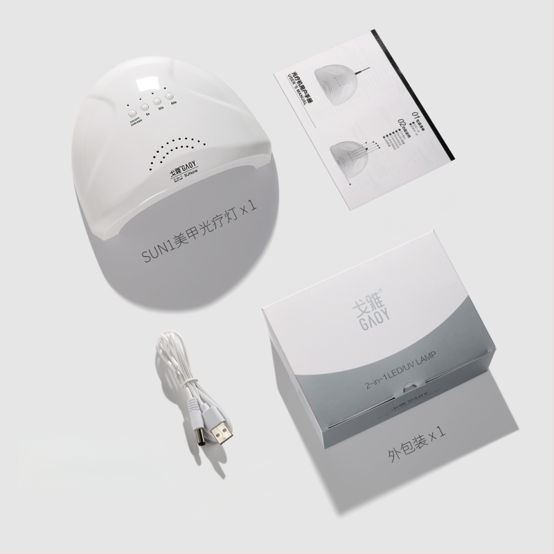 „Gaoy Goya“ LED nagų lempos fototerapijos aparatas, buitinis nagų lako įrankis, didelės galios, 5 sekundžių greitai džiūstanti kepimo lempa, profesionali