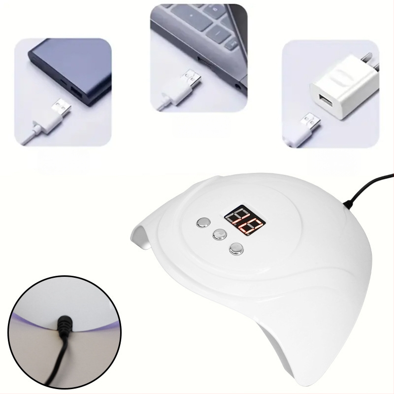 Tarpvalstybinis 72 W naujas USB laidu maitinamas S3 nagų lempos fototerapijos aparatas išmanusis indukcinis nagų lako klijai greitai džiūstantis 24 lempų kepimo lempa