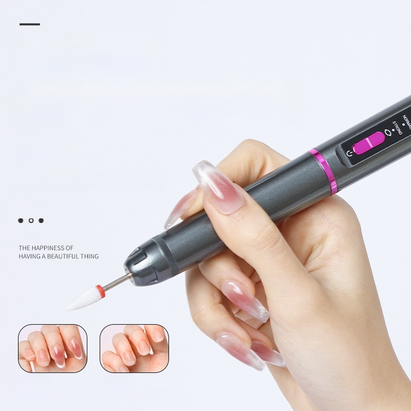 Elektrinis nagų poliravimo įrankis, trijų greičių ir dviejų krypčių reguliavimas, reguliuojamas greitis, nagų šalinimas, negyvos odos pašalinimas, manikiūras, nešiojamas nagų salonas