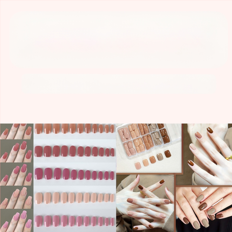 Kvadratinės vientisos spalvos nešiojamų nagų aklųjų dėžutė, atsitiktinės spalvos išpakavimo staigmena, paprasti universalūs dirbtiniai nagai, didmeninė prekyba