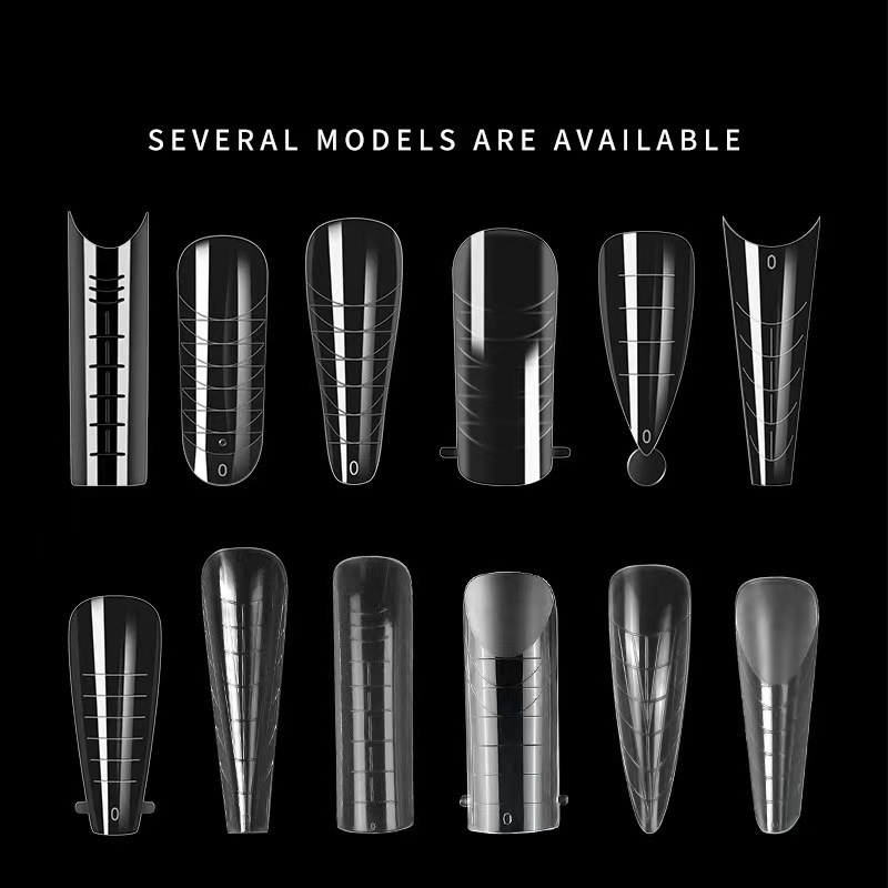 Kalup za nokte, poseban miješani 12 kristalnih prozirnih kalupa za nokte bez papira, 288 komada, prekogranični