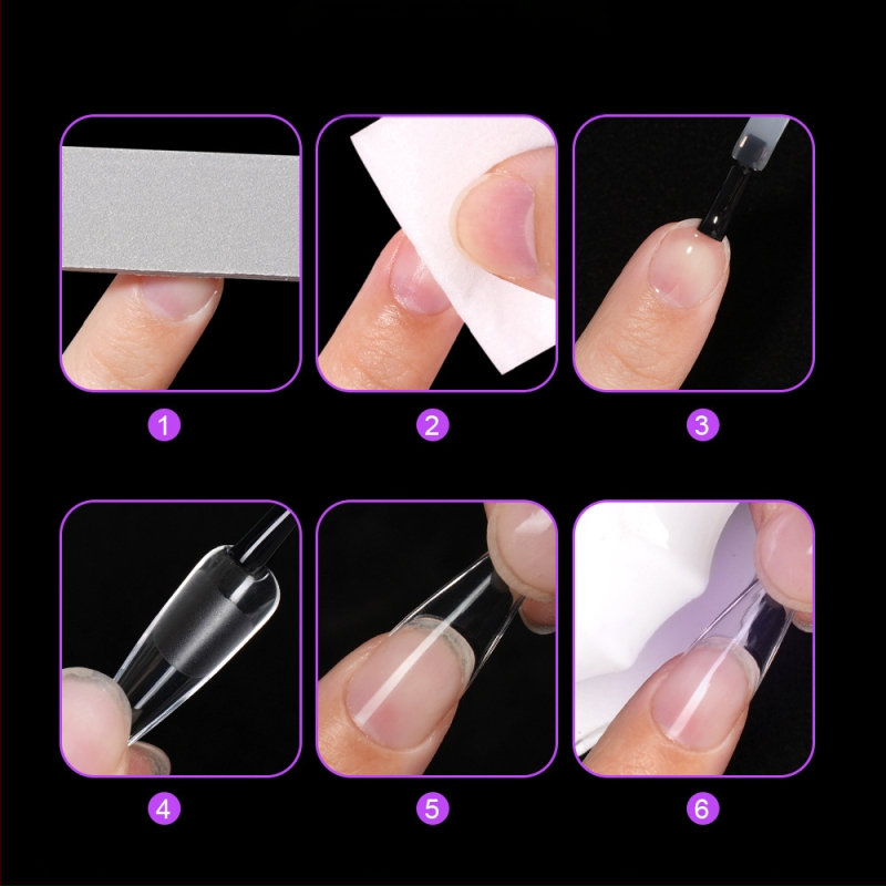 Pusiau šlifuoti nagai, europietiški ir amerikietiški vandens lašo formos nagai, 504 vnt. dėžutėje be graviravimo, itin ploni, be pėdsakų, dirbtinių nagų pleistrai, manikiūro detalės