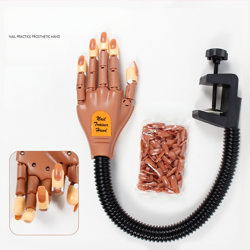 Tarptautinėje rinkoje parduodamas nagų dailės sąnario protezas, lankstus ir judantis mechaninis protezas su sąnariu, parduodamas su nagų antgalių rinkiniu.