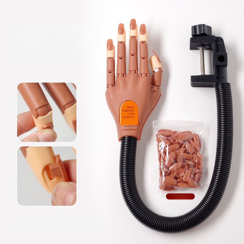 Tarptautinėje rinkoje parduodamas nagų dailės sąnario protezas, lankstus ir judantis mechaninis protezas su sąnariu, parduodamas su nagų antgalių rinkiniu.