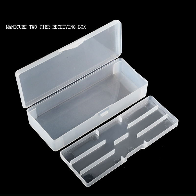 Nagų dailės dvisluoksnė įrankių dėžutė nagų pieštukų laikymo dėžutė įrankių dėžutė tatuiruočių pieštukų dėžutė matinė nuimama dvisluoksnė