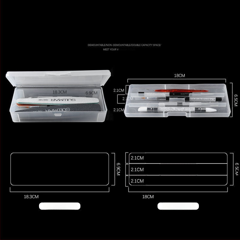 Nagų dailės dvisluoksnė įrankių dėžutė nagų pieštukų laikymo dėžutė įrankių dėžutė tatuiruočių pieštukų dėžutė matinė nuimama dvisluoksnė