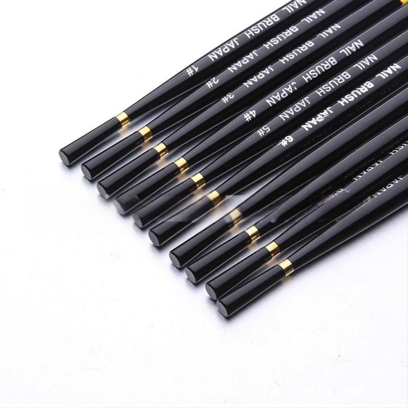 Nagų dailės įrankiai, aukštos kokybės cilindrinis undinėlės formos nagų dailės teptukas, teptukas, šviesos terapijos rašiklis, undinėlės formos nagų pieštukas, 10 rinkinių