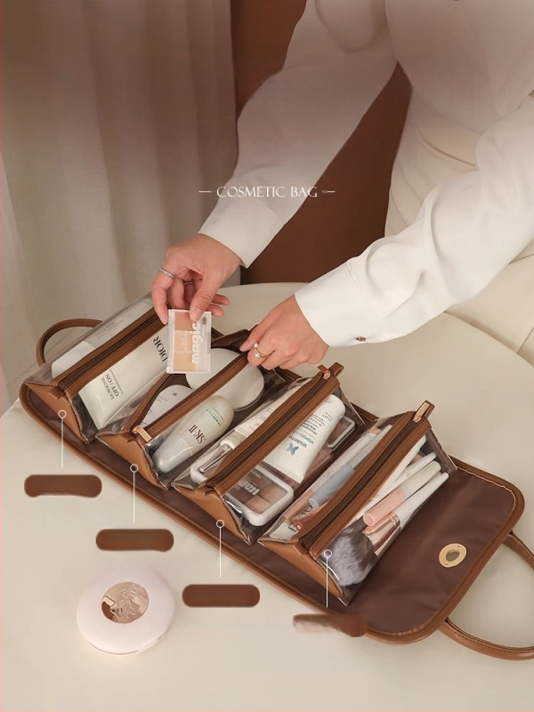 Kosmētikas somas nišas dizains, lielas ietilpības, viegla, grezna uzglabāšana, uzlabota mazgāšanas soma, uzglabāšanas soma sievietēm, pārrobežu partija
