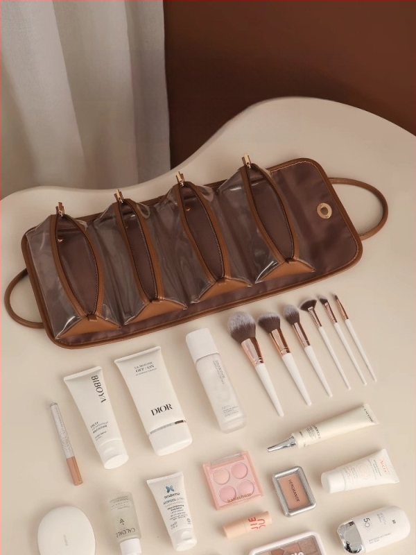 Kosmētikas somas nišas dizains, lielas ietilpības, viegla, grezna uzglabāšana, uzlabota mazgāšanas soma, uzglabāšanas soma sievietēm, pārrobežu partija